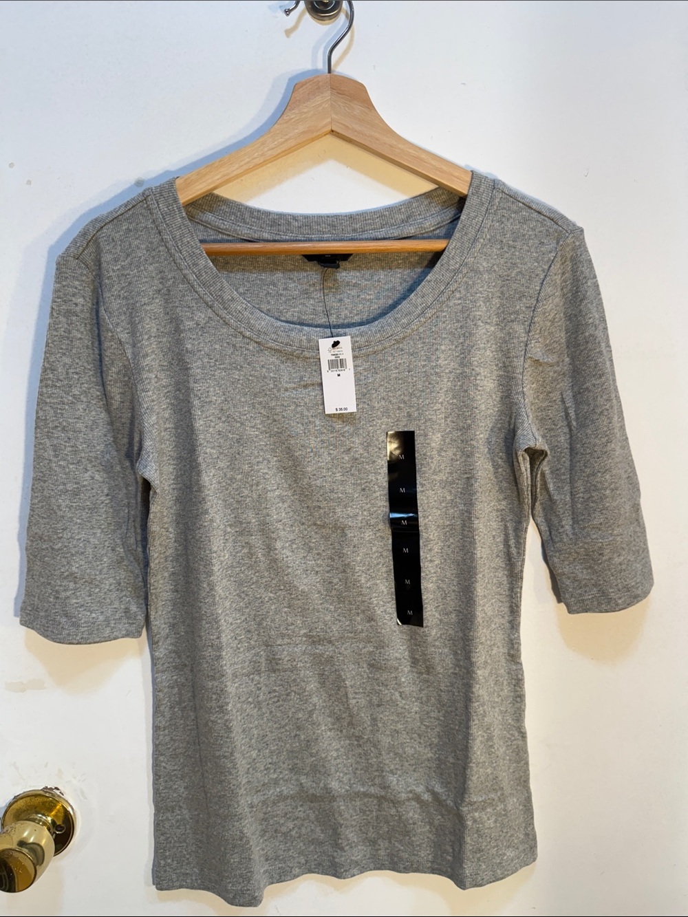 Banana Republic Gray Scoop Neck Short Sleeve Tee